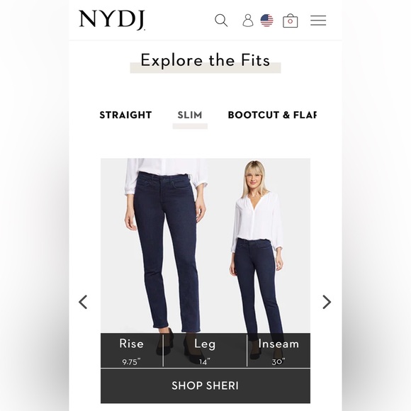 NYDJ Sheri Slim black jeans - Picture 4 of 4